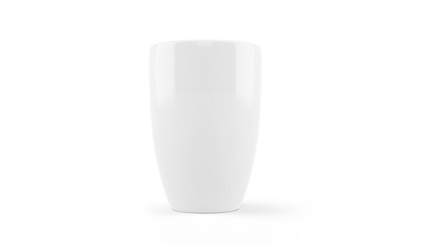 White ceramic mug mockup isolated