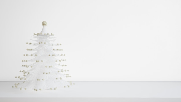 Free PSD white christmas tree