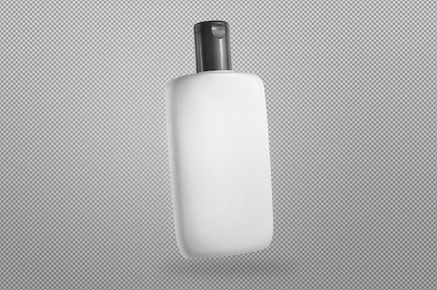 White Cosmetic Plastic Bottle