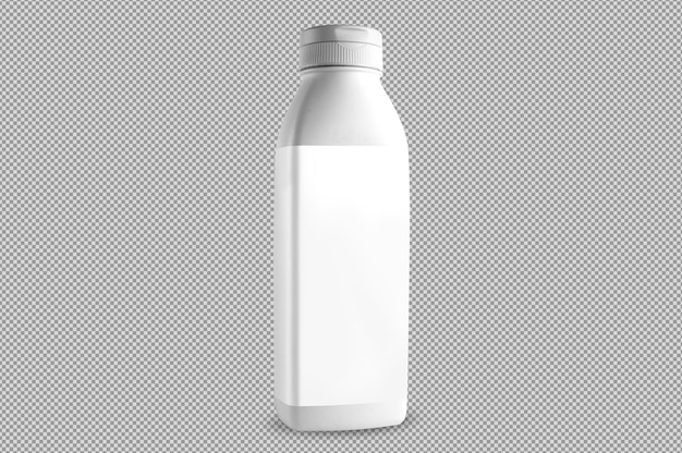 White plastic isolated bottle for cosmetic