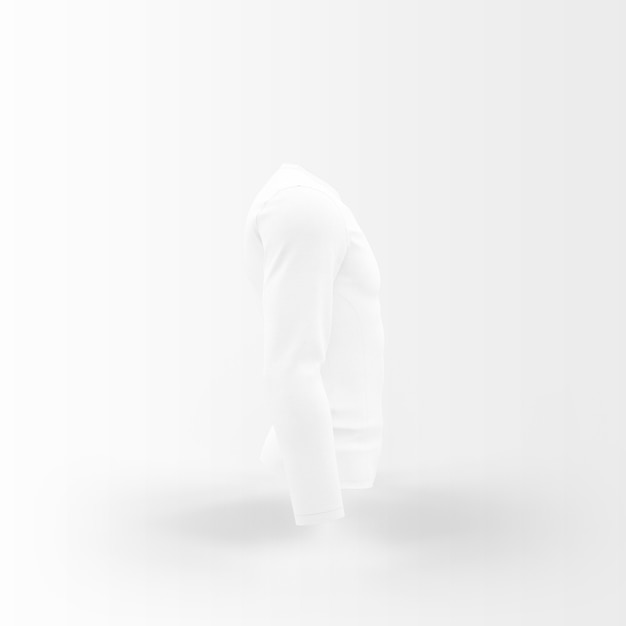 Free PSD white silhouette of t shirt