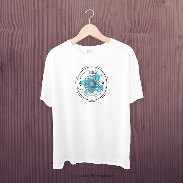 White t-shirt front mockup