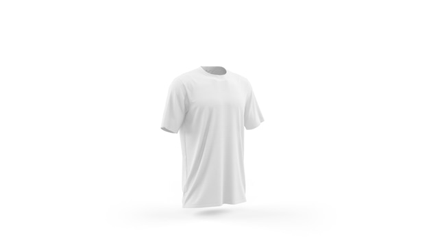 White t-shirt mockup template isolated, front view