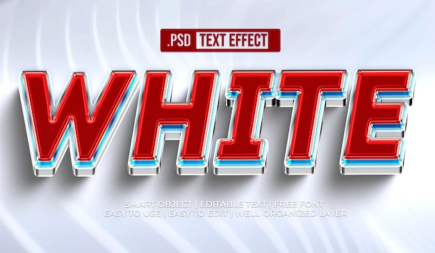 White Text Style Effect