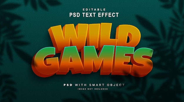 Free PSD wild game text effect