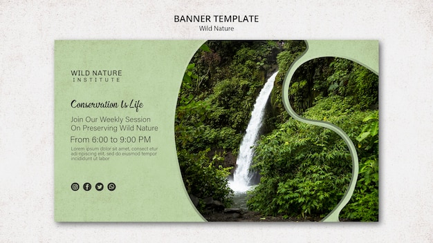 Free PSD wild nature design for banner template