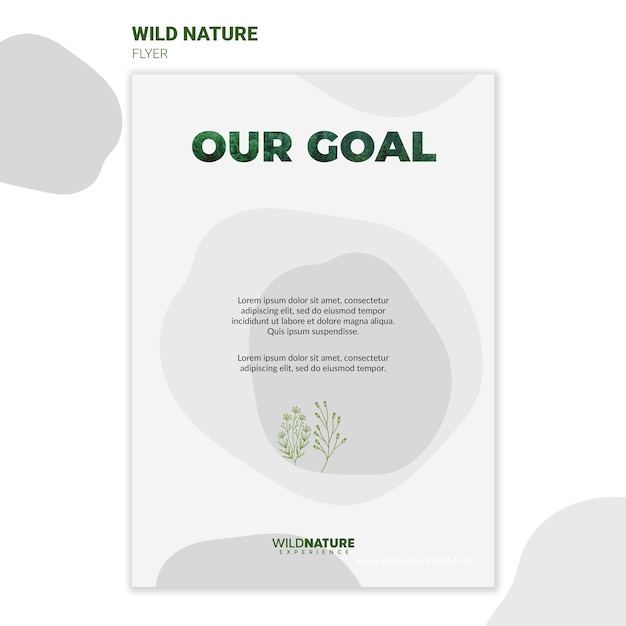 Free PSD wild nature environment flyer template