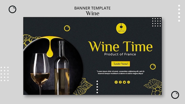 Wine banner template theme