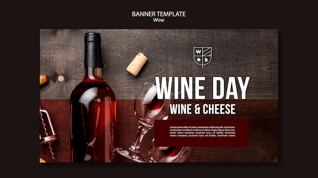 Wine banner template theme