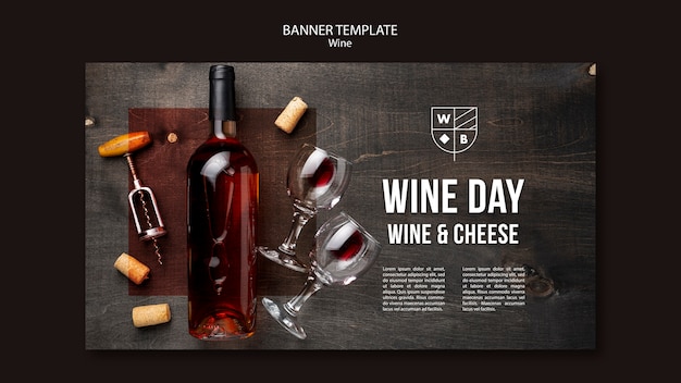 Wine banner template