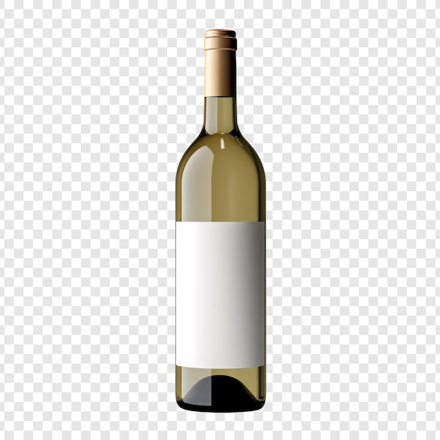 Free PSD wine bottle isolated on transparent background