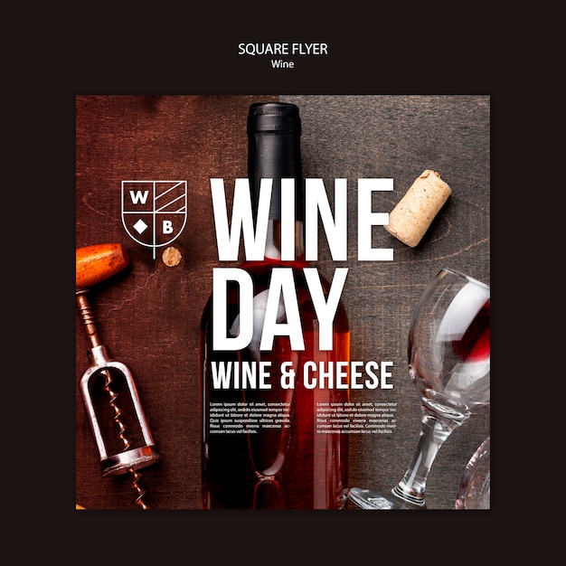 Wine flyer template