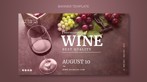 Wine tasting banner template