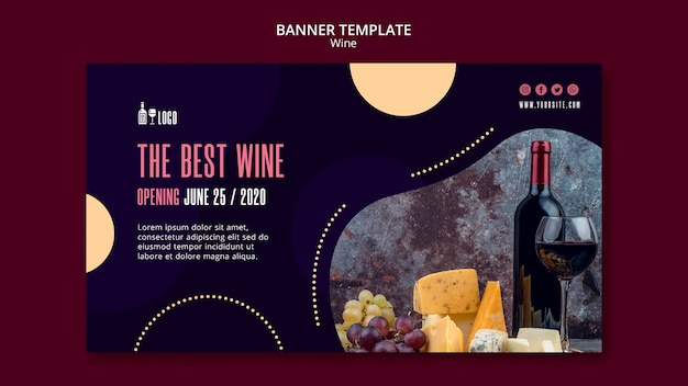 Free PSD wine template for banner