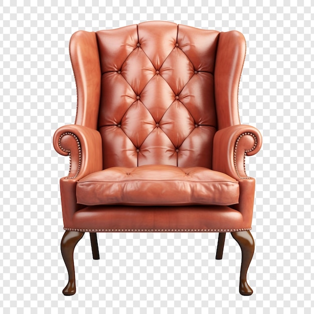 Free PSD wingback chair isolated on transparent background