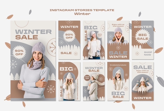 Winter sale template design