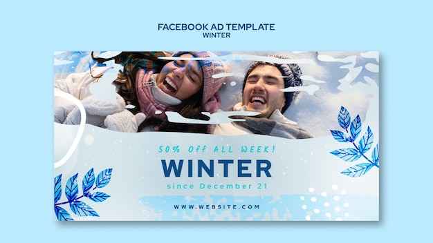 Free PSD winter season facebook template