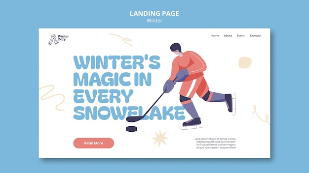 Winter season landing page template