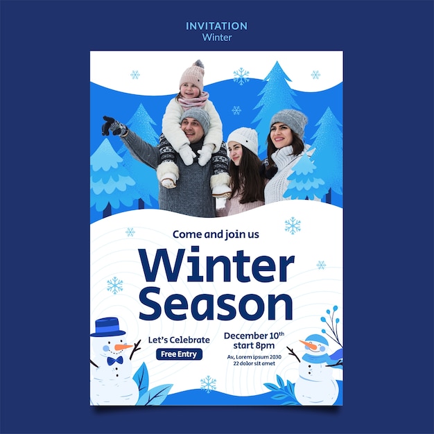 Winter template design