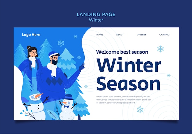 Free PSD winter template design