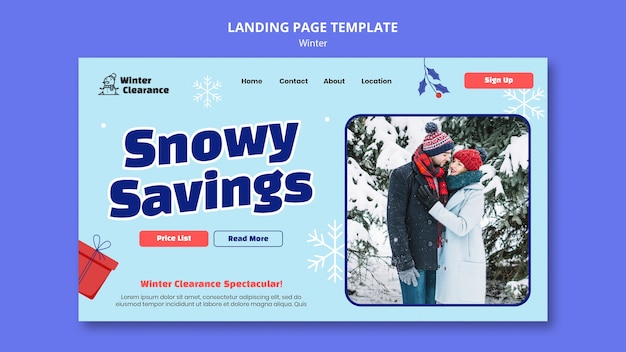 Free PSD winter template design