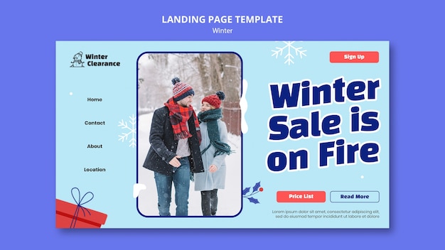 Free PSD winter template design