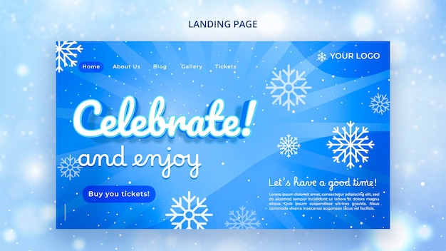 Free PSD winter template design