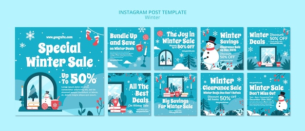 Free PSD winter template design