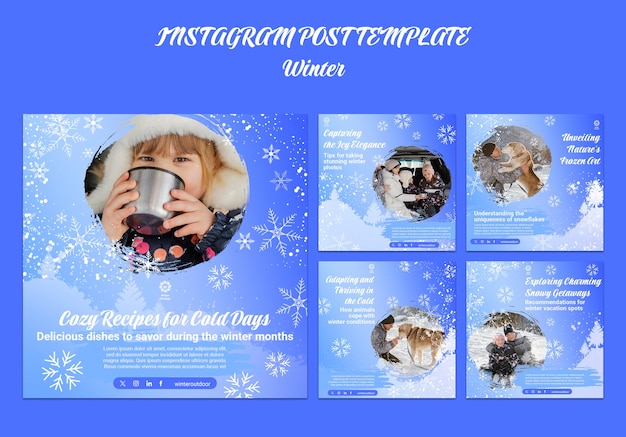 Free PSD winter template design