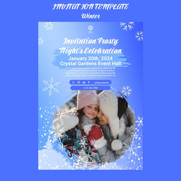 Free PSD winter template design