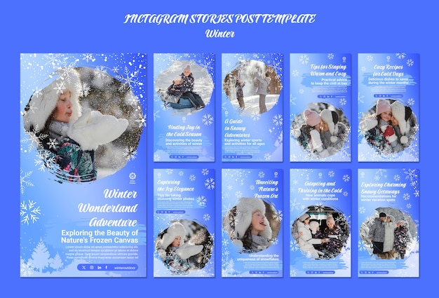 Free PSD winter template design