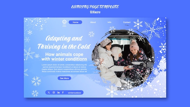 Free PSD winter template design