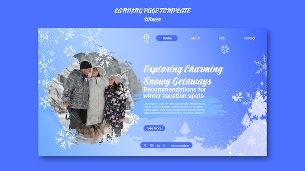 Free PSD winter template design