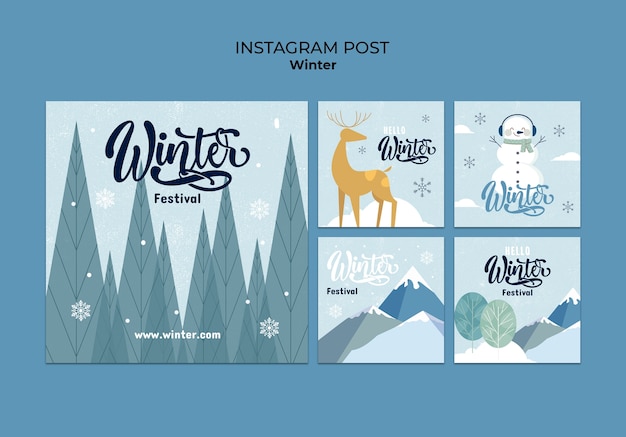 Free PSD winter template design