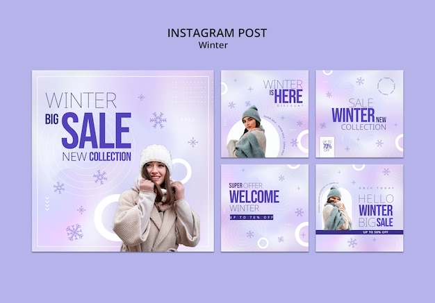 Free PSD winter template design