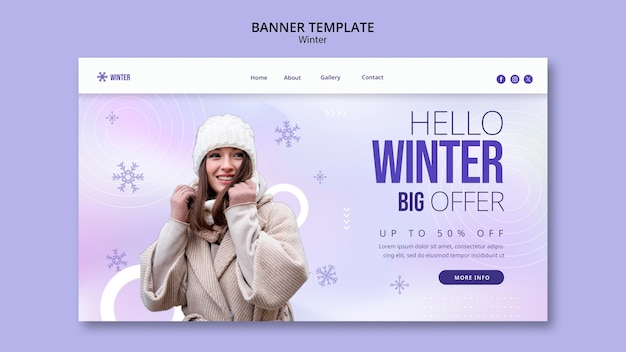 Free PSD winter template design