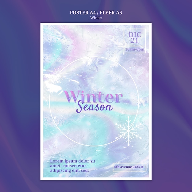 Winter template design