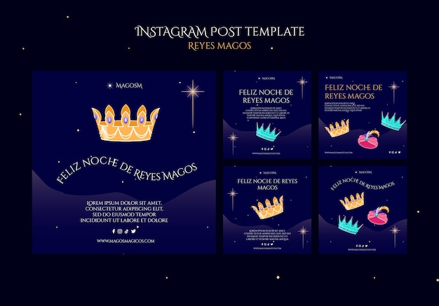 Free PSD the wise men  instagram posts