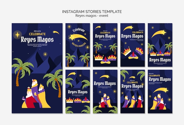 Free PSD the wise men instagram stories template