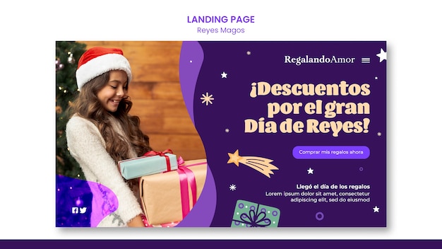 Free PSD the wise men landing page template