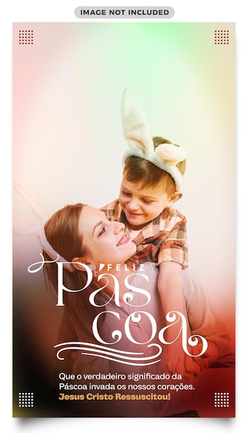 Free PSD a woman and a boy are hugging and the words feel a pass god