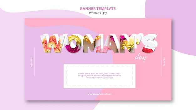 Free PSD woman's day banner template