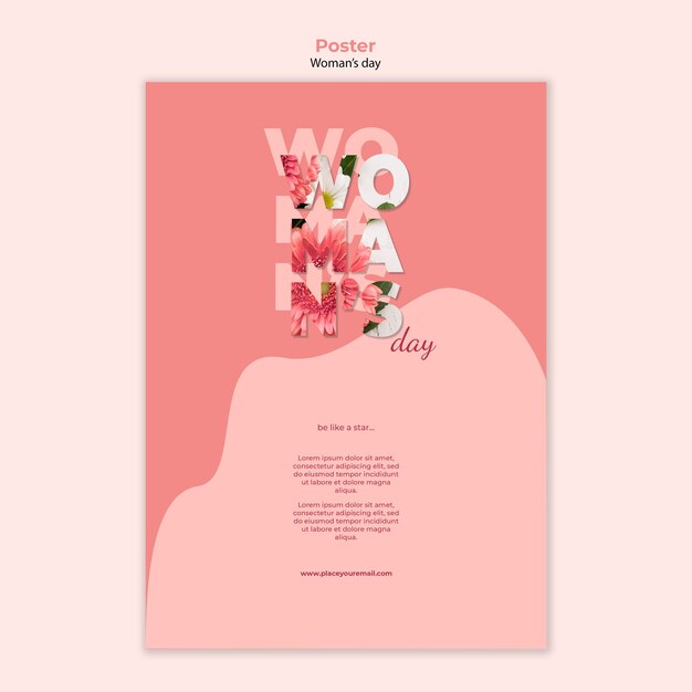 Woman's day poster template style