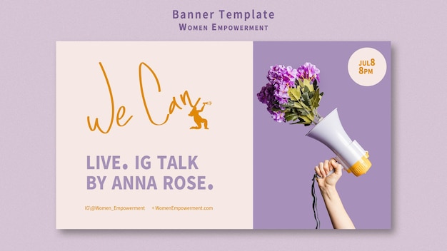 Free PSD women empowerment banner template