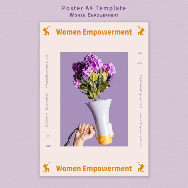 Free PSD women empowerment poster