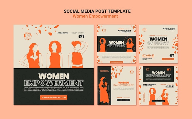 Women empowerment social media posts