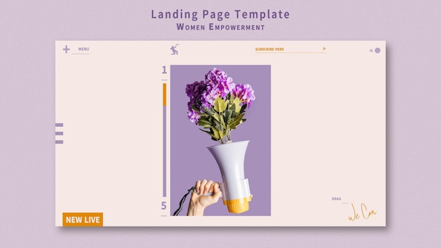 Free PSD women empowerment web template