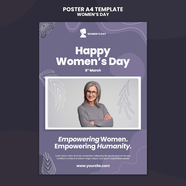 Women's day a4 poster template