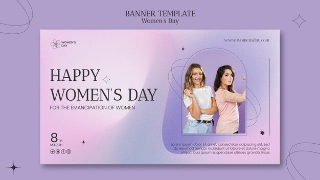 Women's day banner design template