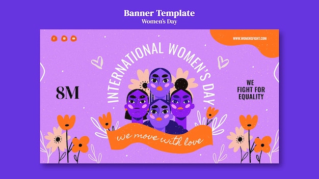 Women's day banner design template